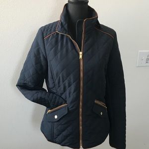 H&M navy quilted jacket